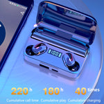 A9 TWS CVC8.0 與 DSP 雙重降噪藍牙耳機，配備磁吸充電盒與 LED 數字顯示，支援觸控、高清通話、Siri 及行動電源，A9
