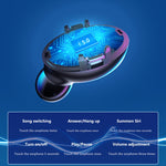 A9 TWS CVC8.0 與 DSP 雙重降噪藍牙耳機，配備磁吸充電盒與 LED 數字顯示，支援觸控、高清通話、Siri 及行動電源，A9
