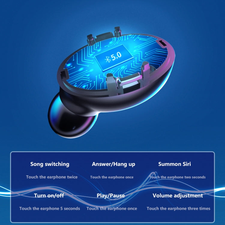 A9 TWS CVC8.0 與 DSP 雙重降噪藍牙耳機，配備磁吸充電盒與 LED 數字顯示，支援觸控、高清通話、Siri 及行動電源，A9