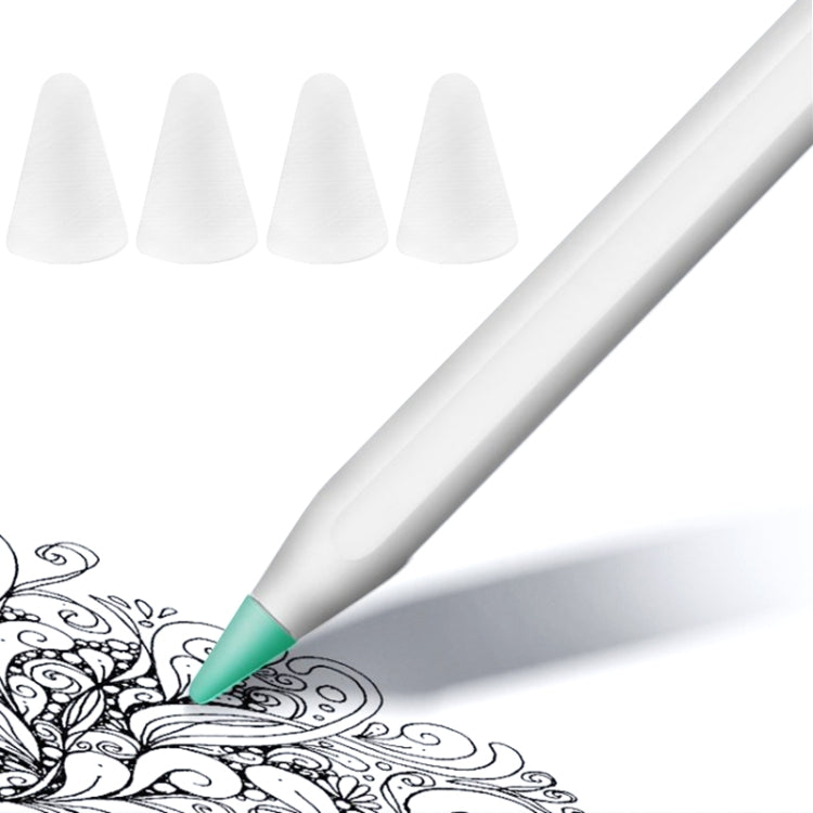 4 件組防滑靜音耐磨 Apple Pencil 1 / 2 筆尖保護套，深藍、薄荷綠、透明、白色