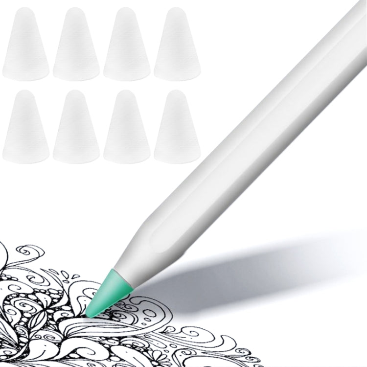 8 件組防滑靜音耐磨 Apple Pencil 1 / 2 筆尖保護套，深藍、薄荷綠、透明、白色