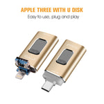 Richwell 3合1 128G Type-C + 8針 + USB 3.0 金屬推拉式隨身碟，具 OTG 功能
