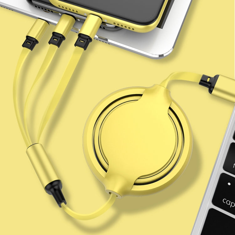 3.5A 液態矽膠 3合1 USB轉 USB-C / Type-C + 8Pin + Micro USB 可伸縮數據同步充電線