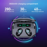 M7 TWS V5.0 雙耳無線立體聲藍牙耳機，附充電盒與數字顯示