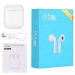 i11 TWS 升級版藍牙 V5.0 觸控無線立體聲耳機，附磁吸充電盒，兼容 iOS 與 Android，i11