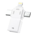 USB 2.0 轉 8針 + USB-C / Type-C + Micro USB OTG 轉接器