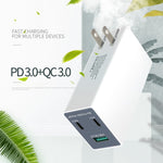 WLX-X3 36W 90度可折疊插腳便攜多功能 USB 充電器，美規插頭