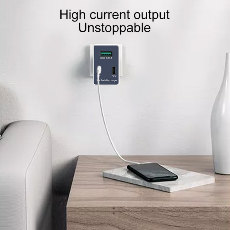 WLX-X3 36W 90度可折疊插腳便攜多功能 USB 充電器，美規插頭