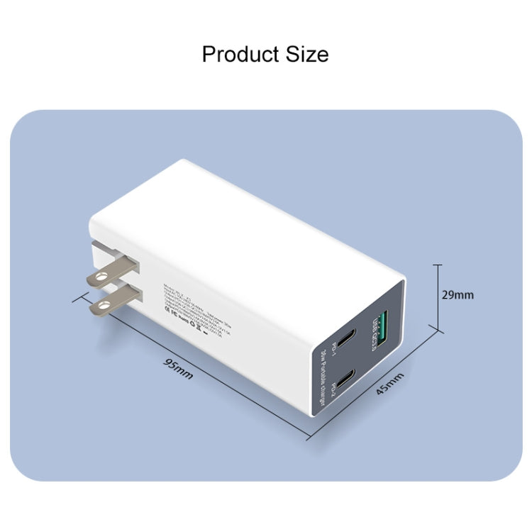 WLX-X3 36W 90度可折疊插腳便攜多功能 USB 充電器，美規插頭