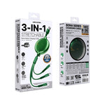 WK WDC-124 3A 3合1 8針 + Type-C / USB-C + Micro USB Bona系列伸縮充電數據線，長度：1.5m