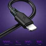 WK WDC-092 3m 2.4A最大輸出全速Pro系列USB轉8針數據同步充電線，3m 8針