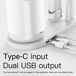 WS6 10W 2 USB埠 + USB-C / Type-C埠多功能桌燈 + Qi無線充電器