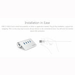 ORICO M3H4-V1 鋁合金4埠USB 3.0集線器，M3H4-V1