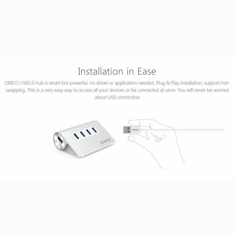 ORICO M3H4-V1 鋁合金4埠USB 3.0集線器，M3H4-V1