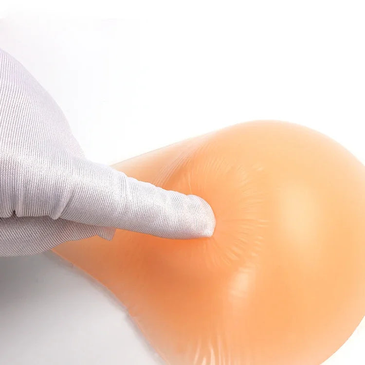 AS4 Spiral Shape Postoperative Rehabilitation Fake Breasts Silicone Breast Pad Nipple Cover 300g/Right, 300g/Right
