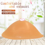 AS4 Spiral Shape Postoperative Rehabilitation Fake Breasts Silicone Breast Pad Nipple Cover 300g/Right, 300g/Right