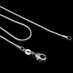 1MM 個性時尚銀鍍蛇骨鏈（銀色，長度：18 吋），長度：18 吋