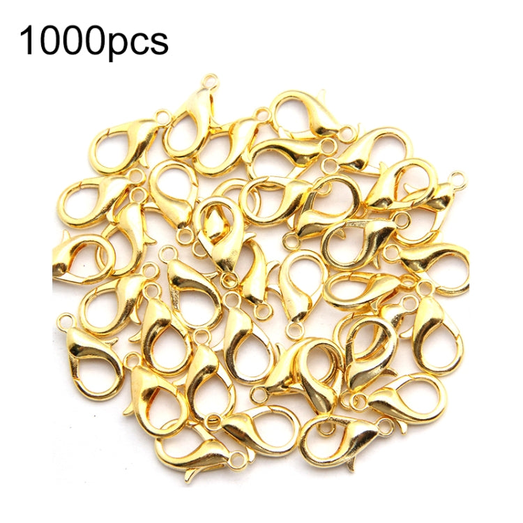 1000 件 12mm DIY 珠寶配件高品質合金龍蝦扣，1000 件
