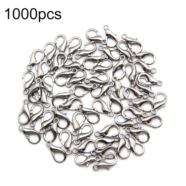 1000 件 12mm DIY 珠寶配件高品質合金龍蝦扣，1000 件