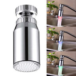 SDF2-B13 1 LED溫度感應RGB LED水龍頭燈水光淋浴燈，尺寸：78 x 30mm，接口：22mm（銀色），SDF2-B13