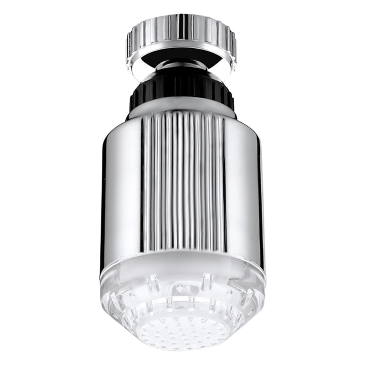 SDF-B5 1 LED ABS溫度感應RGB LED水龍頭燈水光淋浴燈，尺寸：75 x 37mm，接口：22mm（銀色），SDF-B5