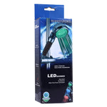 SDS-A23 15 LED ABS溫度感應負離子RGB LED淋浴頭，尺寸：23 x 6.5 x 5.8cm，接口：20mm，SDS-A23