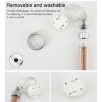 SDS-A23 15 LED ABS溫度感應負離子RGB LED淋浴頭，尺寸：23 x 6.5 x 5.8cm，接口：20mm，SDS-A23