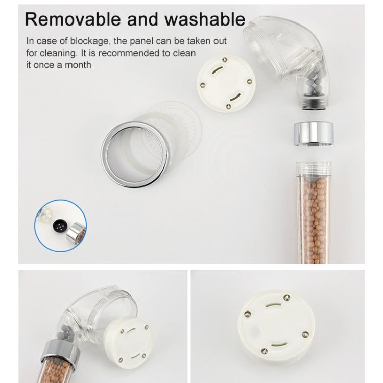 SDS-A23 15 LED ABS溫度感應負離子RGB LED淋浴頭，尺寸：23 x 6.5 x 5.8cm，接口：20mm，SDS-A23