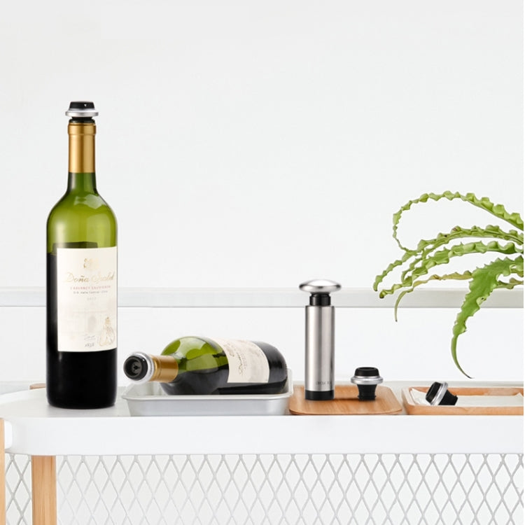 原廠小米有品CircleJoy不鏽鋼紅酒保鮮塞套裝, 款式：4塞一泵, 4塞一泵