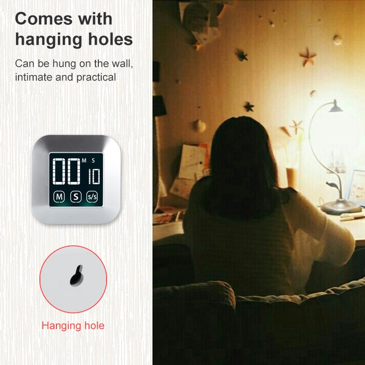 TS-83觸控計時器鬧鐘廚房食品液晶大屏倒計時電子提醒，TS-83