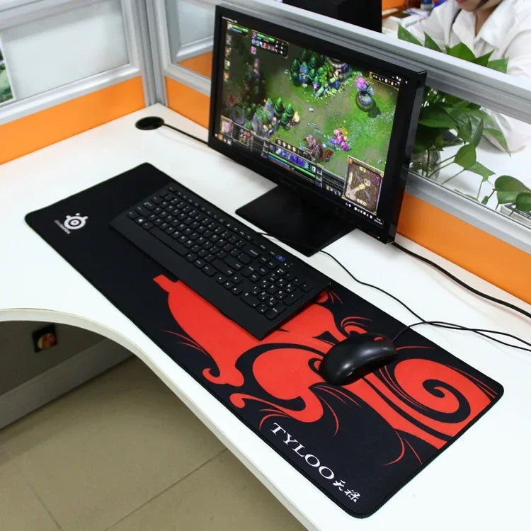 加長大型龍螳螂遊戲與辦公鍵鼠墊，尺寸：90cm x 30cm，尺寸：90cm x 30cm