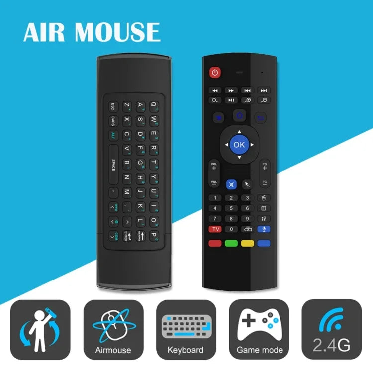 MX3-M 空中滑鼠無線 2.4G 遙控鍵盤，帶麥克風，適用於 Android TV Box / 迷你 PC，帶麥克風的空中滑鼠