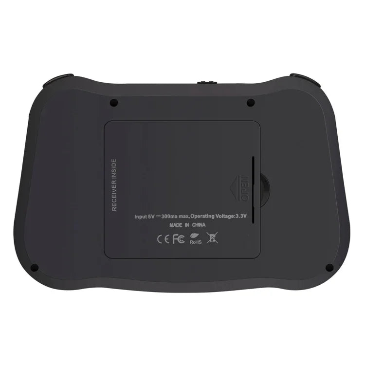 MT08 2.4GHz 迷你無線空中滑鼠 QWERTY 鍵盤，帶彩色背光、觸控板及多媒體控制，適用於 PC、電視，MT08