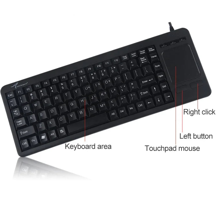 DS-8800 USB 介面防潑水雷射雕刻字體一體成型有線觸控板鍵盤，長度：1.5m，DS-8800 USB