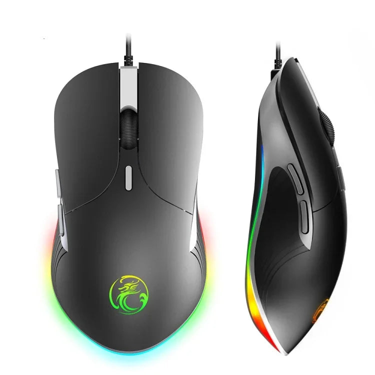 iMICE X6 有線滑鼠 6 鍵彩色 RGB 遊戲滑鼠，X6