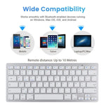 WB-8022 超薄無線藍牙鍵盤，適用於 iPad、三星、華為、小米、平板電腦或智慧型手機，法語鍵，法語鍵