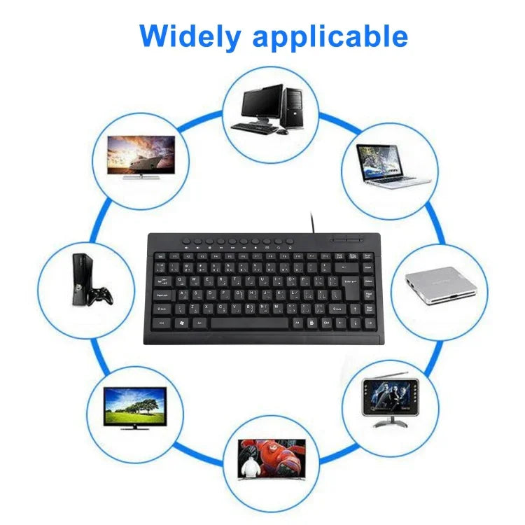 KB-301A 多媒體筆記型電腦迷你有線鍵盤，阿拉伯語版，阿拉伯語版