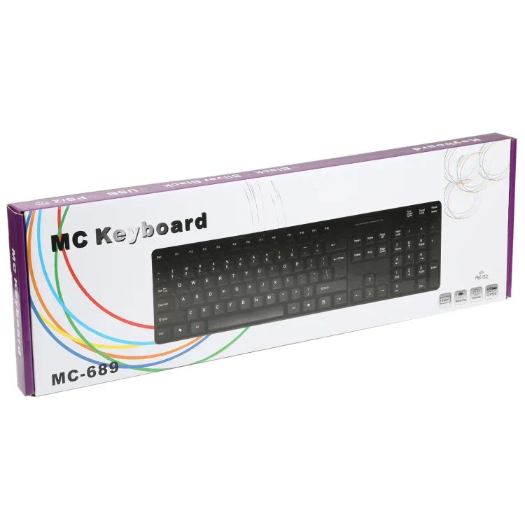 MC-689 防水 USB 有線鍵盤，阿拉伯語版本，MC-689