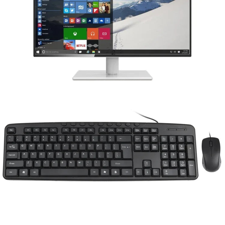 KB-8377 USB 有線鍵盤滑鼠組，KB-8377