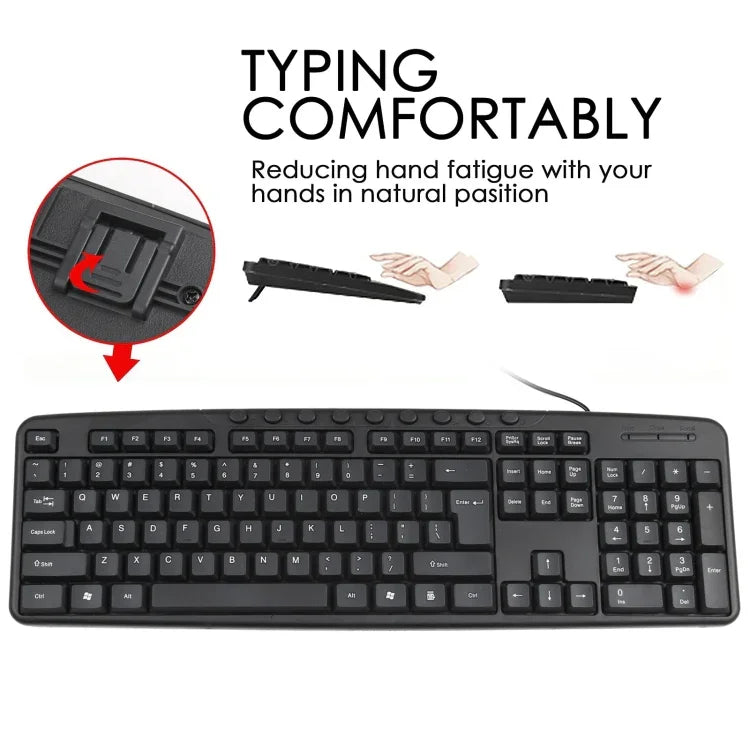 KB-8377 USB 有線鍵盤滑鼠組，KB-8377