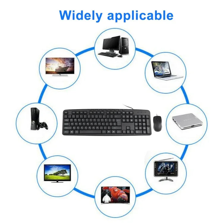 KB-8377 USB 有線鍵盤滑鼠組，KB-8377