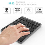 N960 超薄通用鋁合金可充電無線藍牙數字鍵盤，N960