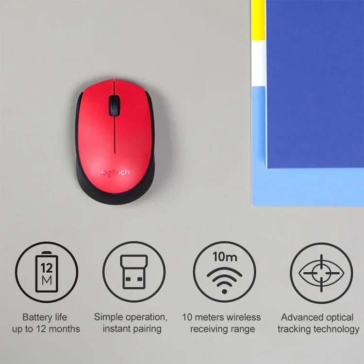 羅技 M170 1000DPI USB 無線滑鼠，附 2.4G 接收器