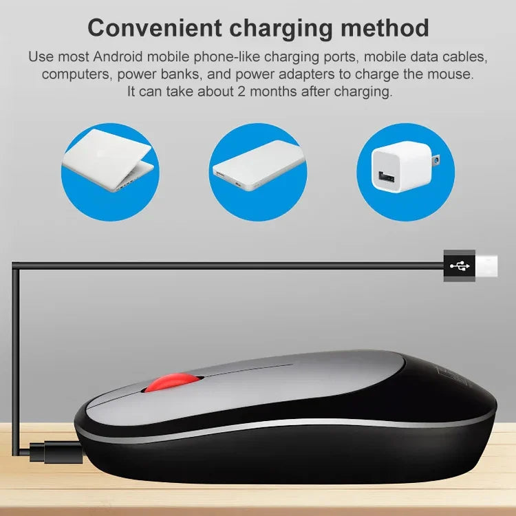 ZGB 360 2.4G 電腦筆電無線充電迷你滑鼠 1000dpi