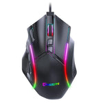 MKESPN X15 全速 12800DPI 12 鍵巨集定義 RGB 有線滑鼠，x15