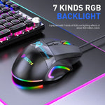MKESPN X10 9 鍵 RGB 有線全速巨集定義遊戲滑鼠，全速巨集定義
