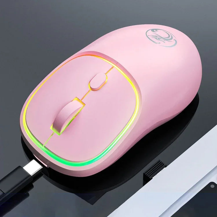 iMICE W-618 可充電 4 鍵 1600 DPI 2.4GHz 靜音無線滑鼠，適用電腦筆電，W-618 2.4GHz