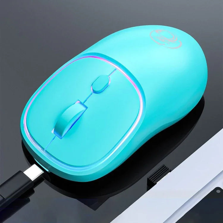 iMICE W-618 可充電 4 鍵 1600 DPI 2.4GHz 靜音無線滑鼠，適用電腦筆電，W-618 2.4GHz