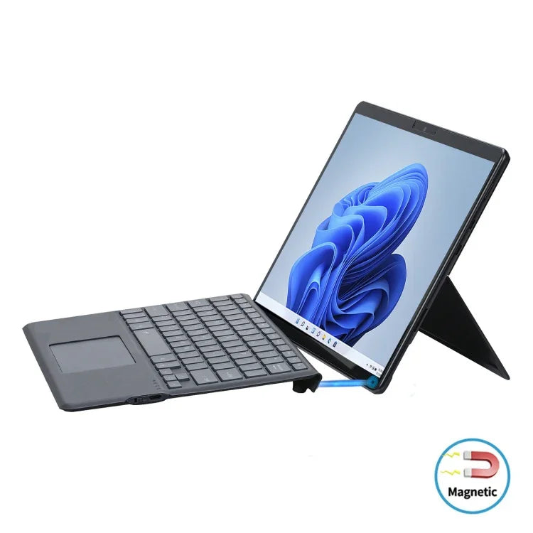 適用 Microsoft Surface Pro 8 平板的彩色背光藍牙鍵盤皮套，附筆槽，適用 Microsoft Surface Pro 8