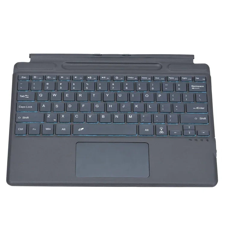 適用 Microsoft Surface Pro 8 平板的彩色背光藍牙鍵盤皮套，附筆槽，適用 Microsoft Surface Pro 8